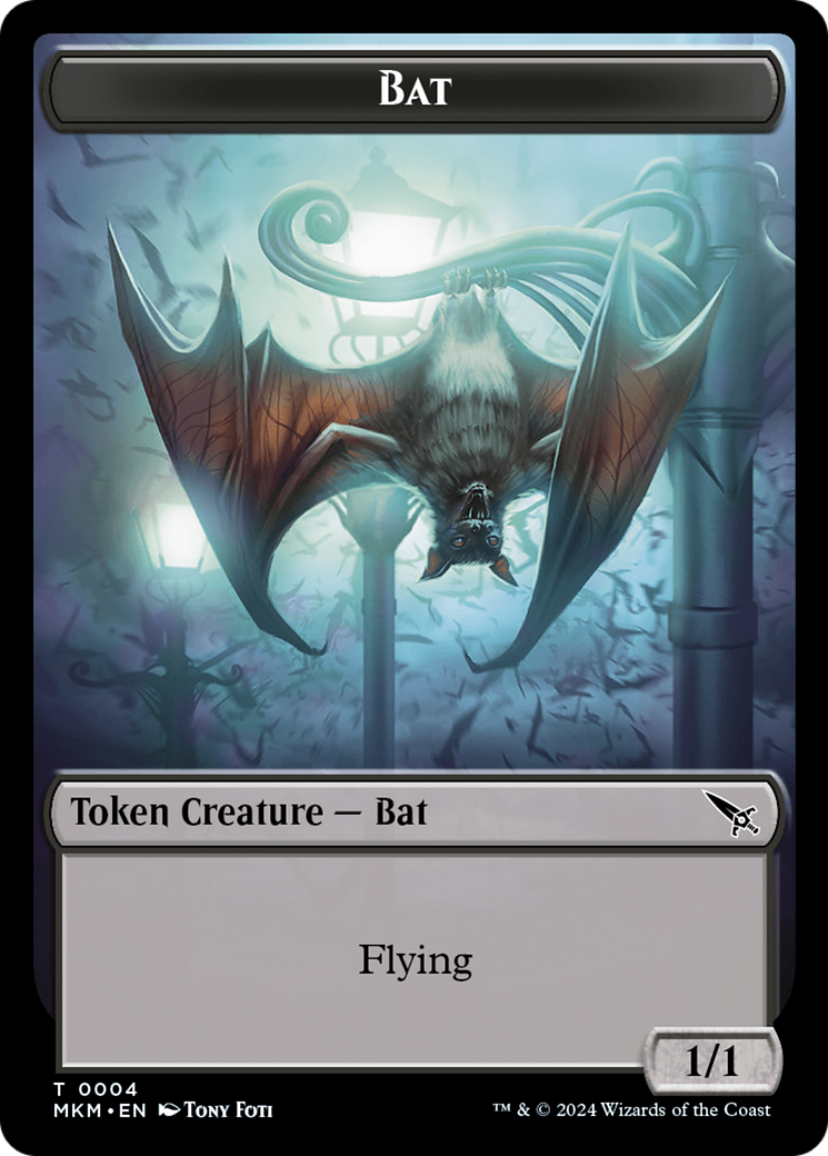 Detective // Bat Double-Sided Token (10 // 4) [Murders at Karlov Manor]
