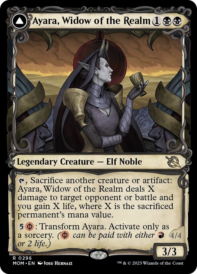 Ayara, Widow of the Realm (Showcase) (296) [March of the Machine]