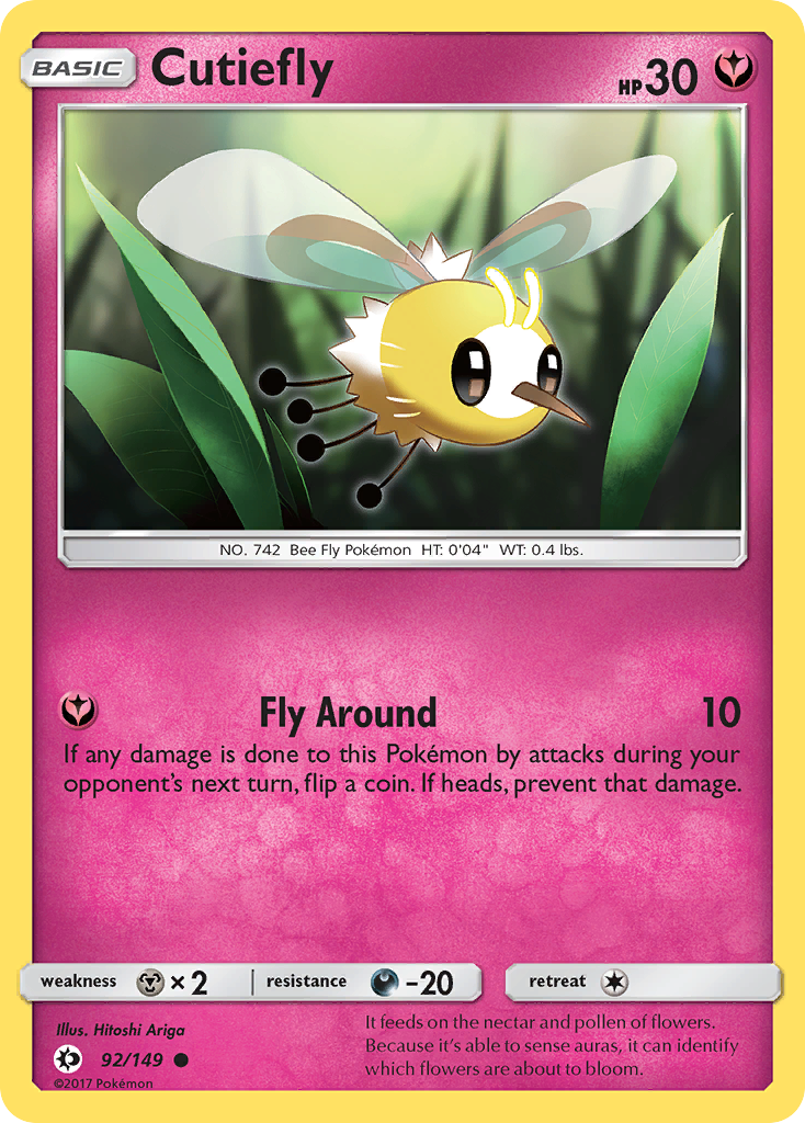 Cutiefly (92/149) [SM Base Set]