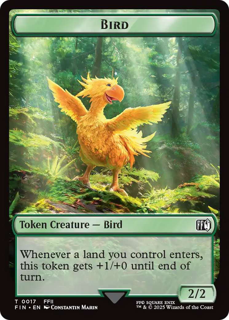 Hero (0008) // Bird (0017) Double-Sided Token (8 // 17) [FINAL FANTASY]