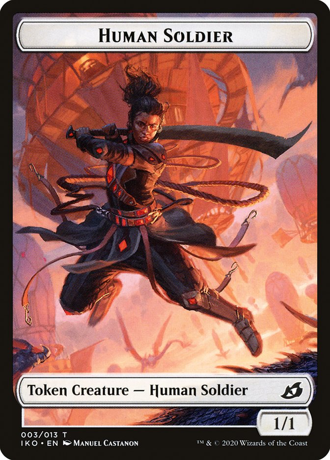 Cat // Human Soldier (003) Double-Sided Token (1 // 3) [Ikoria: Lair of Behemoths]