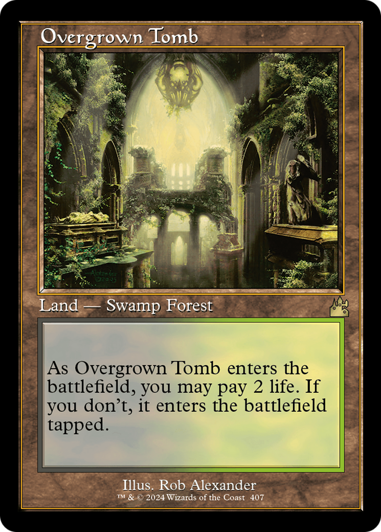 Overgrown Tomb (Retro Frame) (407) [Ravnica Remastered]