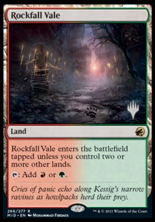 Rockfall Vale (266) [Promo Pack: Innistrad: Midnight Hunt]