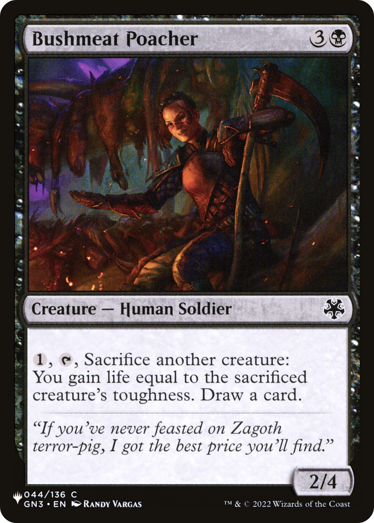 Bushmeat Poacher (044/136) [The List Reprints]