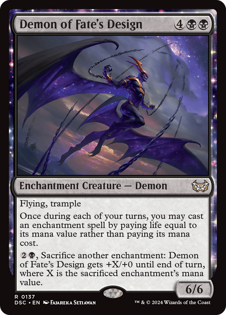 Demon of Fate's Design (137) [Commander: Duskmourn: House of Horror]