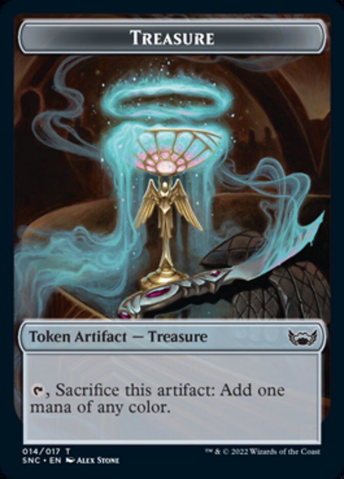 Treasure (014) // Angel Double-Sided Token (14 // 2) [Streets of New Capenna]