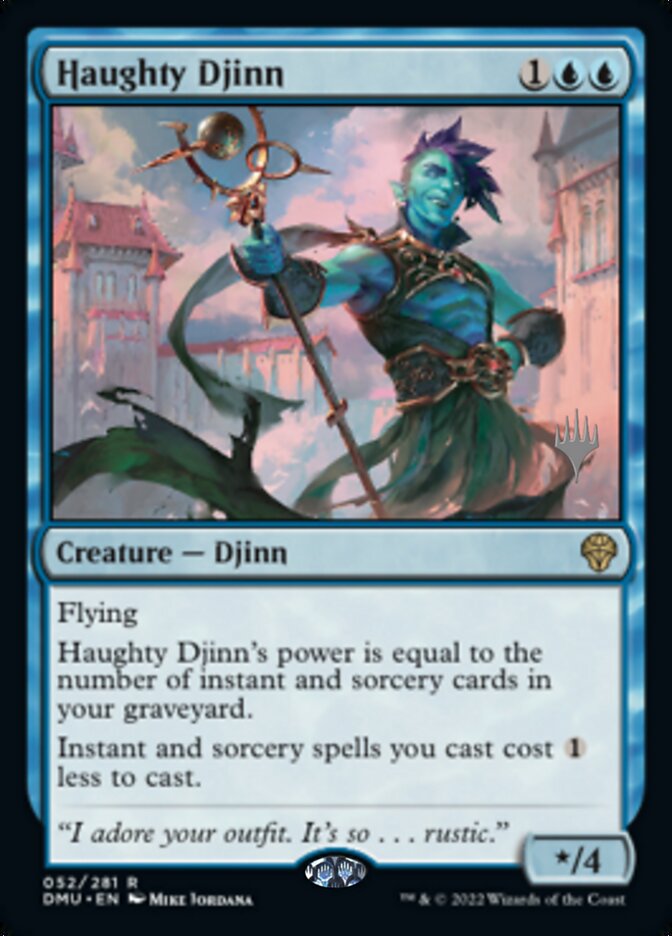 Haughty Djinn (52) [Promo Pack: Dominaria United]