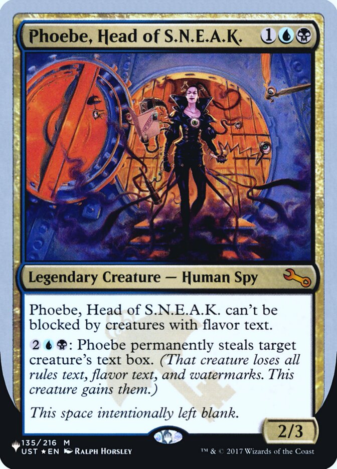 Phoebe, Head of S.N.E.A.K. (135/216) [The List Reprints]