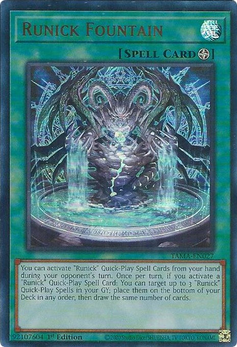 yugioh runick deck Runick Fountain [TAMA-EN027] Ultra Rare — Darkhold Games