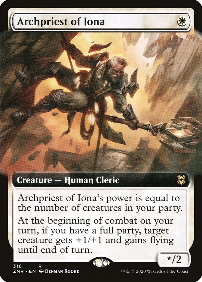 Archpriest of Iona (Extended Art) (316) [Zendikar Rising]