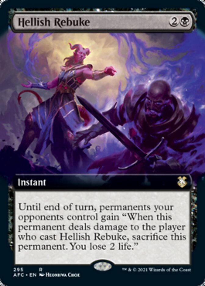 Hellish Rebuke (Extended Art) (295) [Commander: Adventures in the Forgotten Realms]