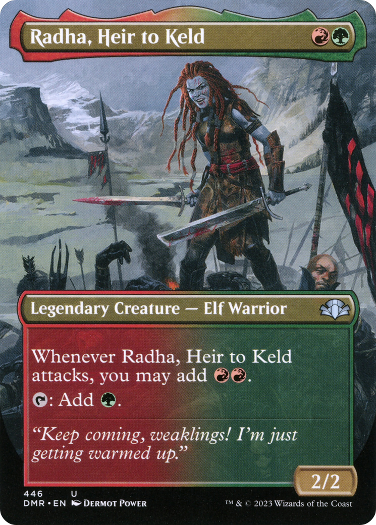 Radha, Heir to Keld (Borderless) (446) [Dominaria Remastered]