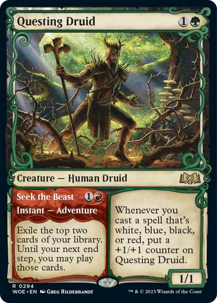 Questing Druid (Showcase) (294) [Wilds of Eldraine]