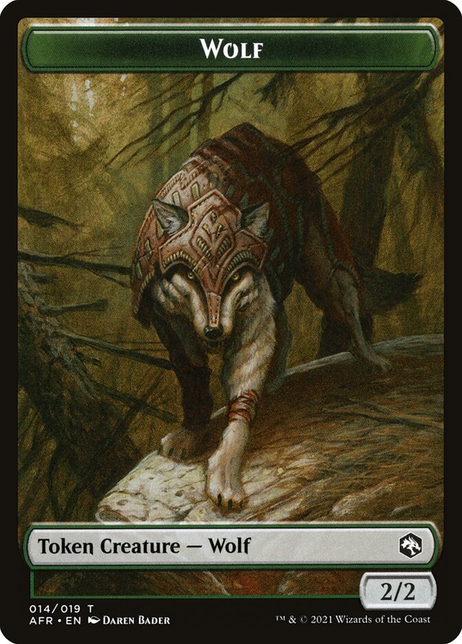 Wolf // Vecna Double-Sided Token (14 // 8) [Adventures in the Forgotten Realms]