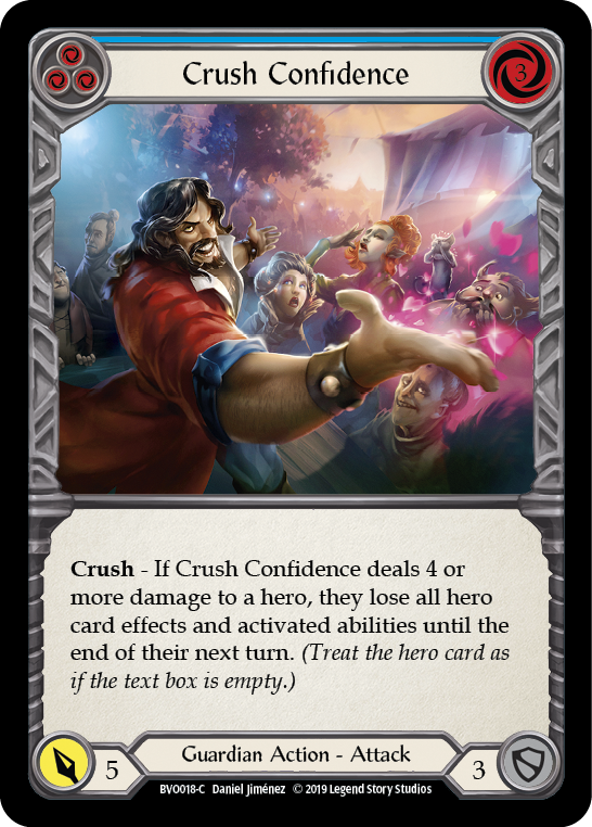 Crush Confidence (Blue) (BVO018) [Hero Deck: Bravo]