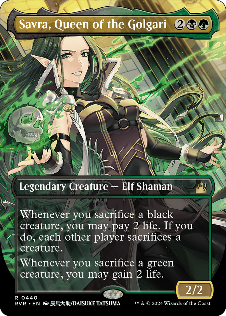 Savra, Queen of the Golgari (Anime Borderless) (440) [Ravnica Remastered]