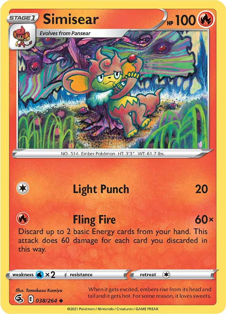 Simisear (038/264) [SWSH08: Fusion Strike]