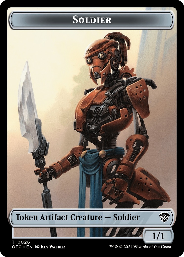 Drake // Soldier (0026) Double-Sided Token (5 // 26) [Commander: Outlaws of Thunder Junction]