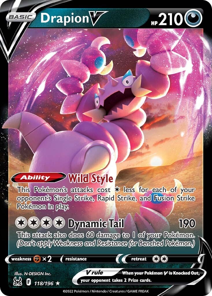 Drapion V (118/196) [SWSH11: Lost Origin]