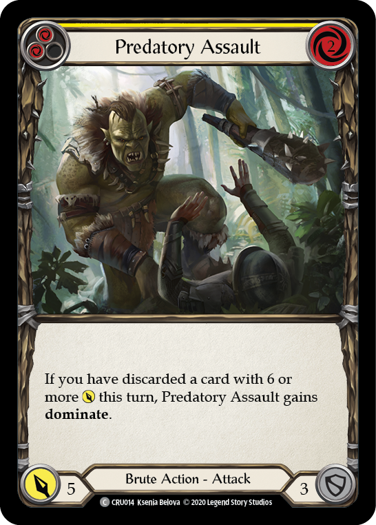 Predatory Assault (Yellow) (CRU014) [Crucible of War]