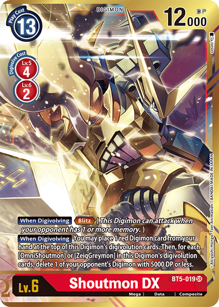 Shoutmon DX (Alternate Art) (BT5-019 SR) [Battle of Omni]