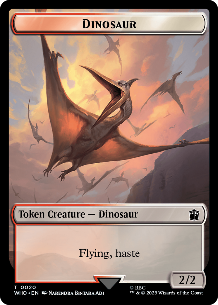 Soldier // Dinosaur Double-Sided Token (8 // 20) [Universes Beyond: Doctor Who]