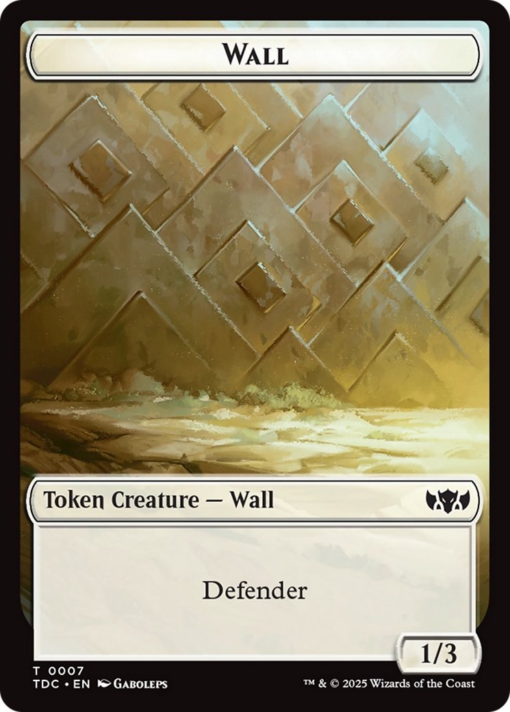 Insect (0023) // Wall Double-Sided Token (23 // 7) [Commander: Tarkir: Dragonstorm]