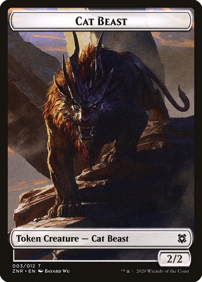 Cat Beast Token (3) [Zendikar Rising]