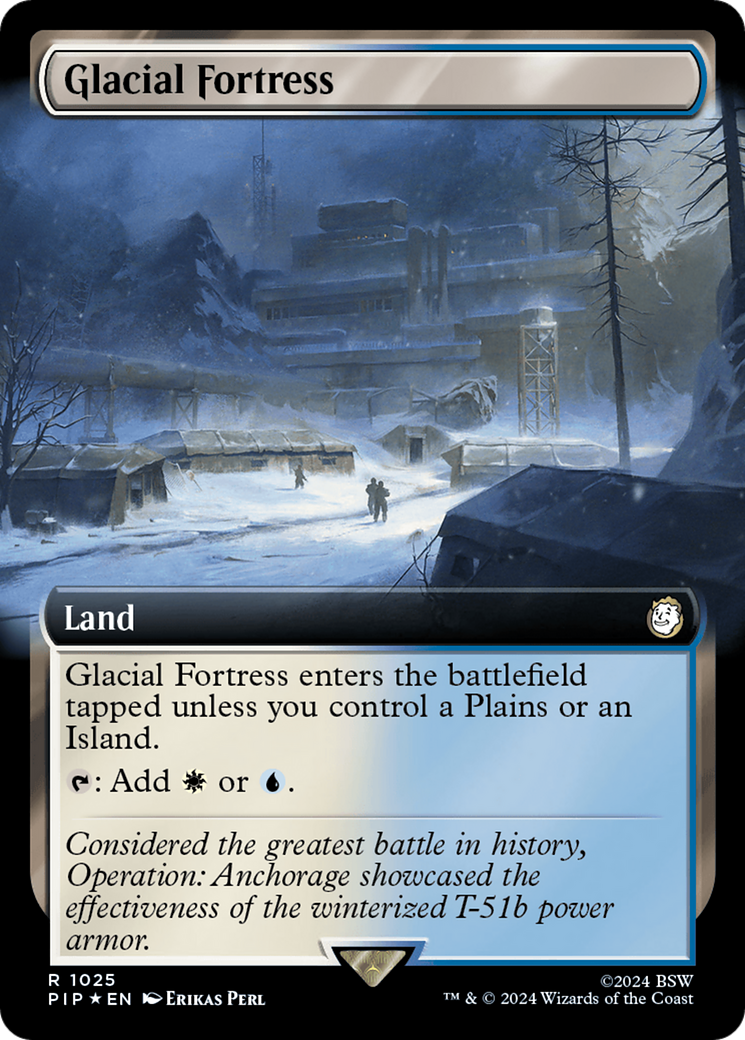 Glacial Fortress (Extended Art) (Surge Foil) (1025) [Universes Beyond: Fallout]