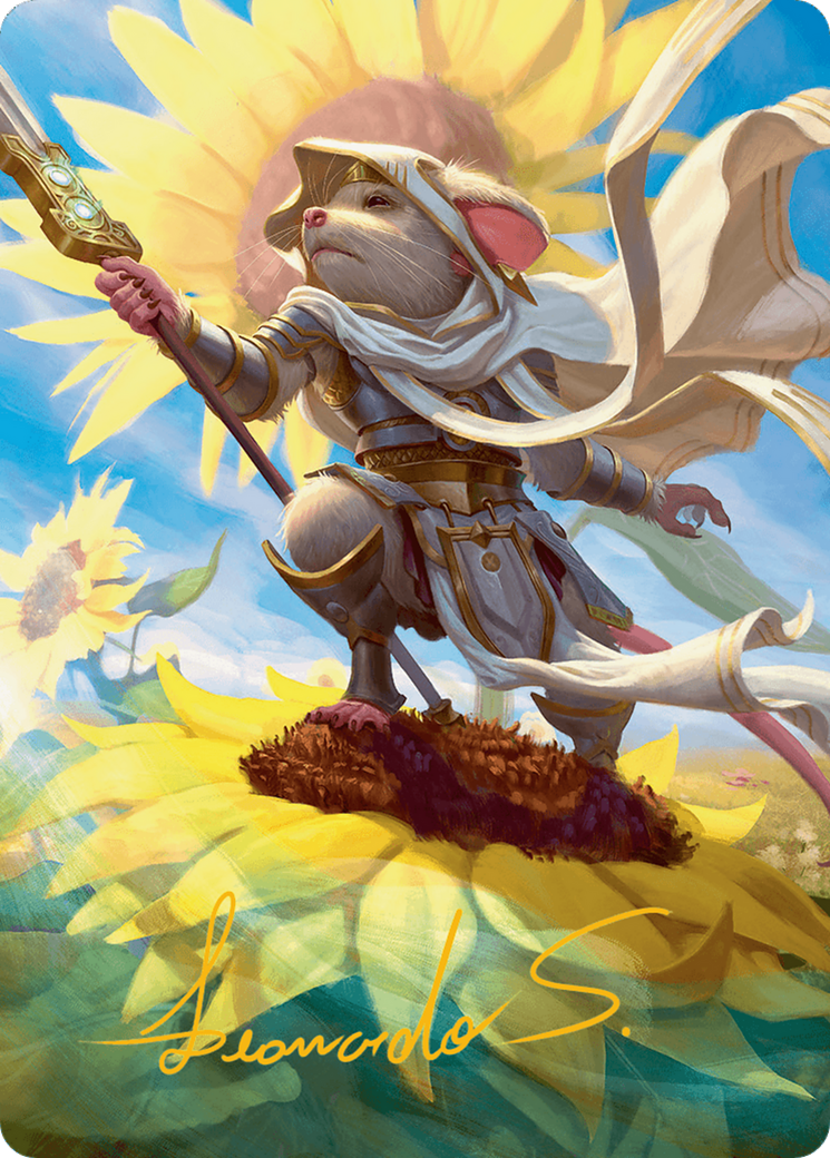 Elspeth, Sun's Champion Art Card (Gold-Stamped Signature) (53) [Art Series: Bloomburrow]