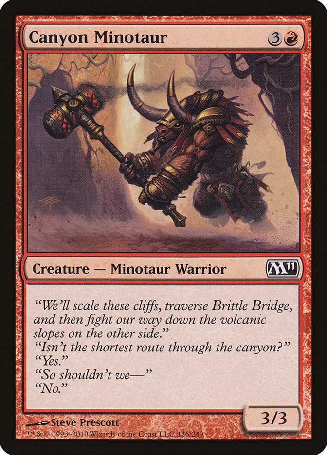 Canyon Minotaur (126) [Magic 2011 (M11)]