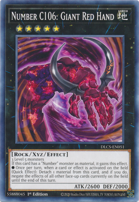 Number C106: Giant Red Hand (DLCS-EN051) [Dragons of Legend: The Complete Series]
