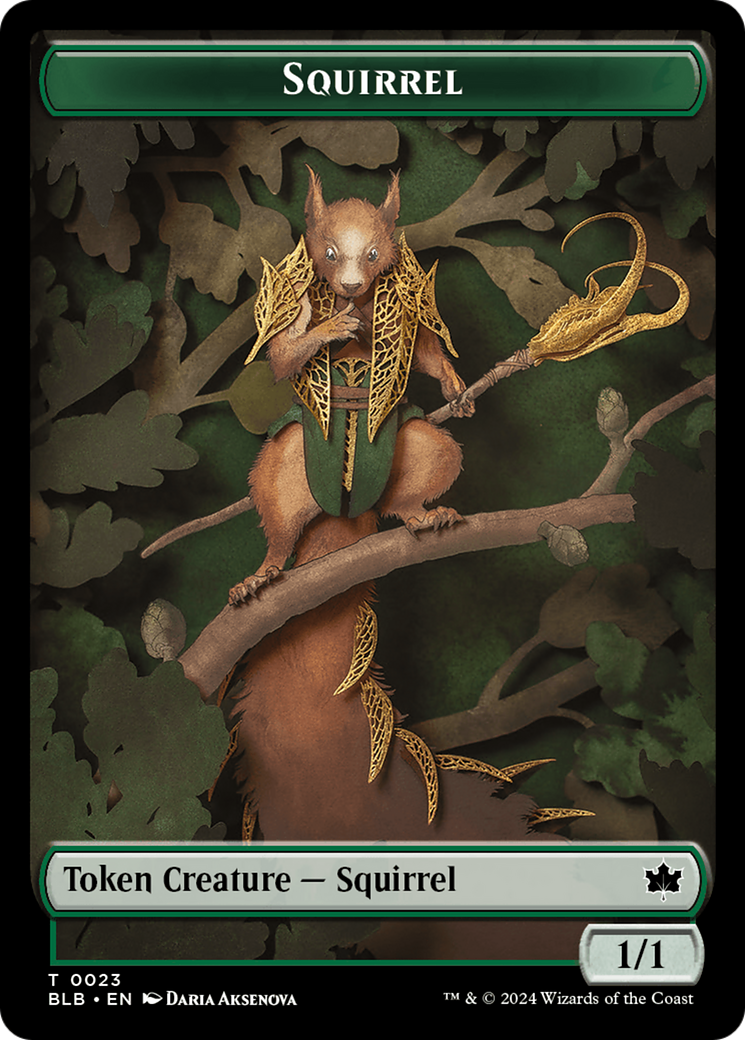 Squirrel // Food Double-Sided Token (23 // 27) [Bloomburrow]