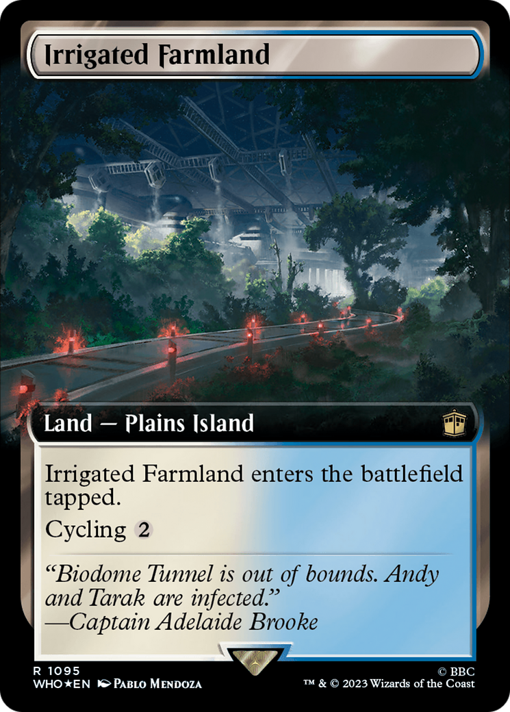 Irrigated Farmland (Extended Art) (Surge Foil) (1095) [Universes Beyond: Doctor Who]