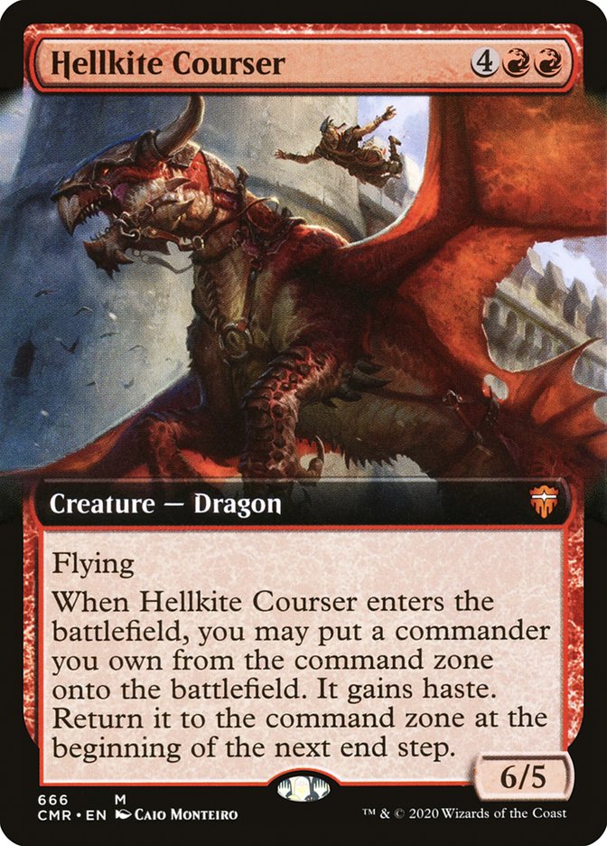 Hellkite Courser (Extended Art) (666) [Commander Legends]