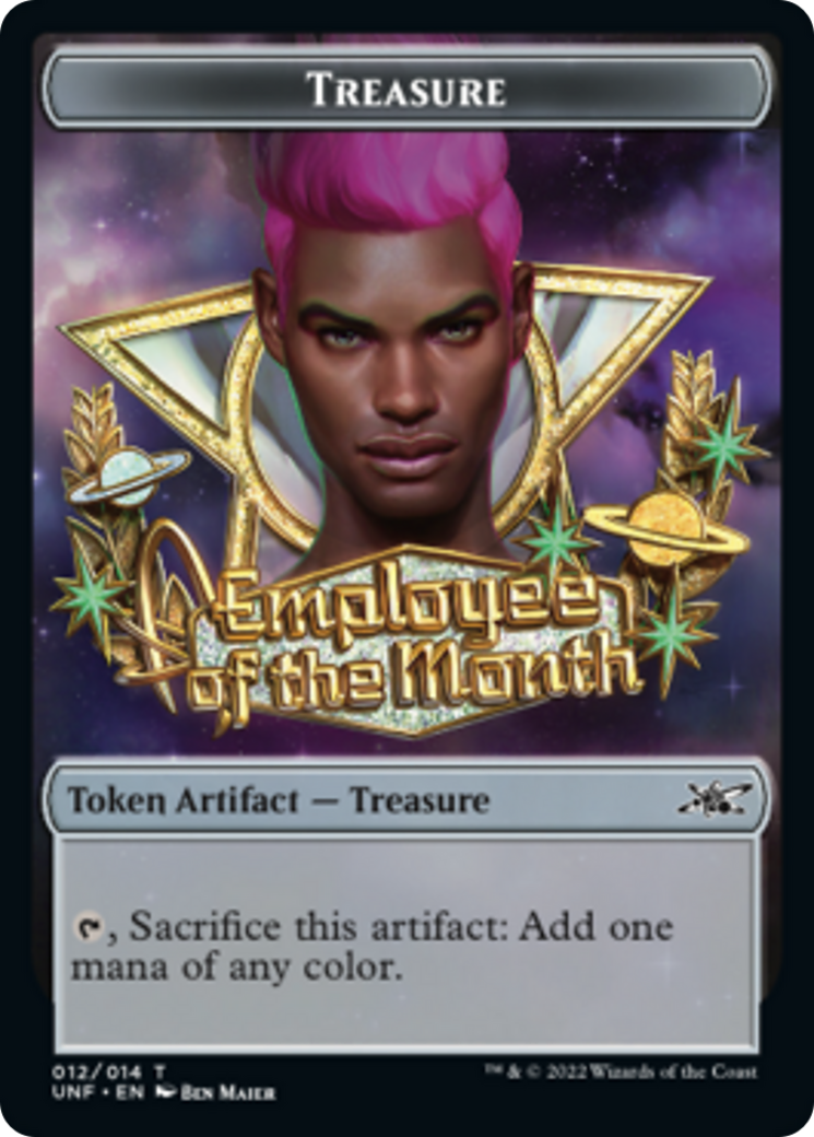 Clown Robot (002) // Treasure (012) Double-sided Token [Unfinity]