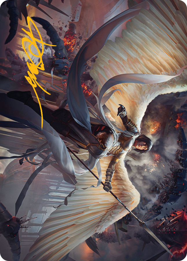 Serra Faithkeeper Art Card (Gold-Stamped Signature) (7) [Art Series: March of the Machine]