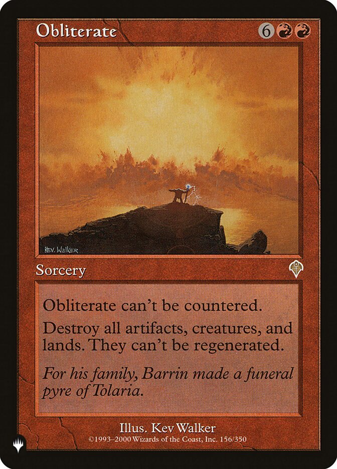 Obliterate (156/350) [The List Reprints]