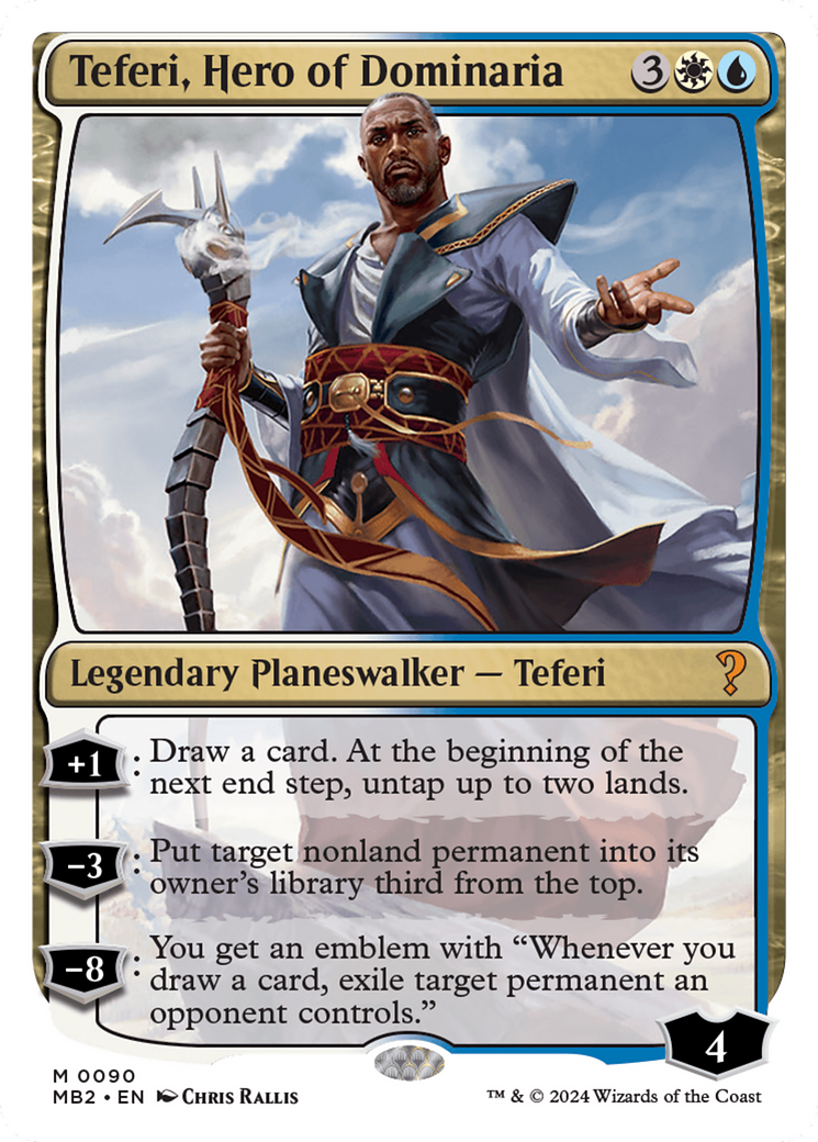 Teferi, Hero of Dominaria (White Border) (90) [Mystery Booster 2]