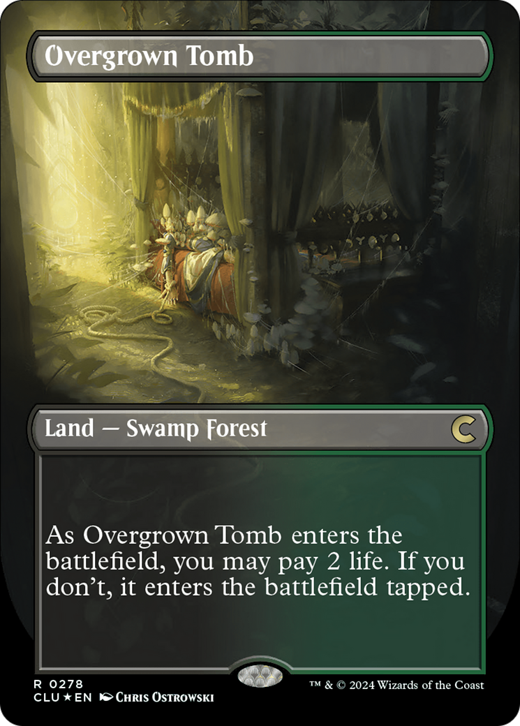 Overgrown Tomb (Borderless) (278) [Ravnica: Clue Edition]