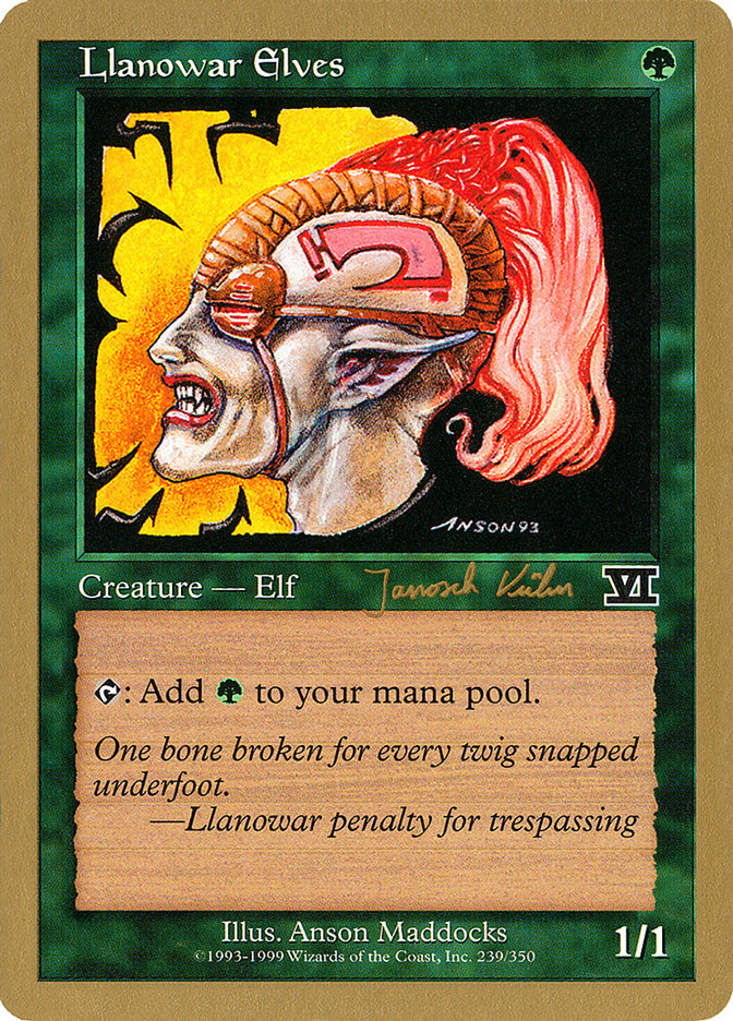 Llanowar Elves - 2000 Janosch Kuhn (6ED) [World Championship Decks]