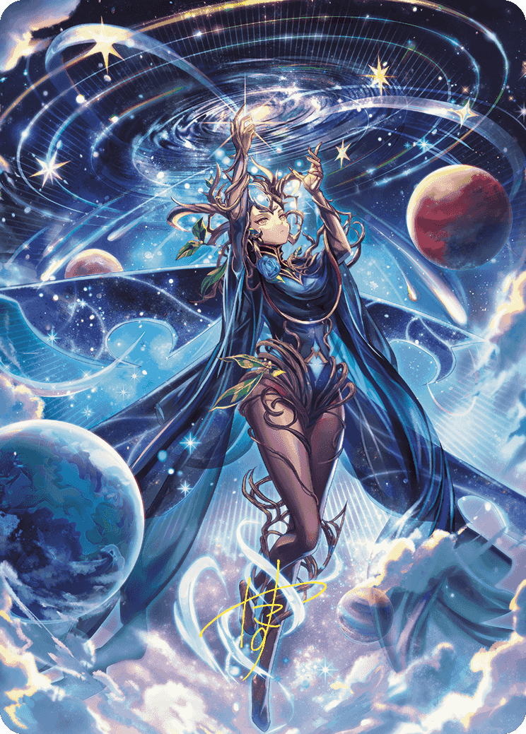 Omniscience Anime Art Card (Gold-Stamped Signature) (78) [Art Series: Wilds of Eldraine]