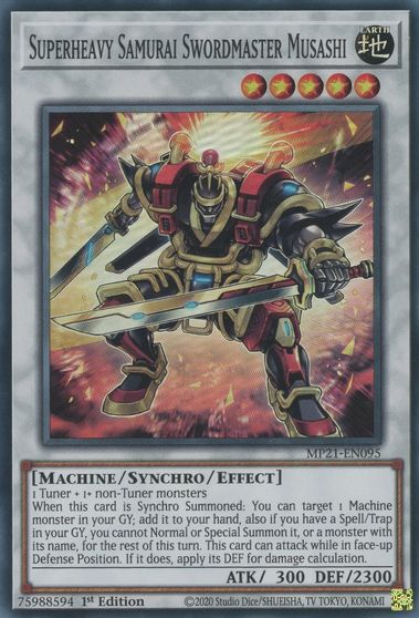 Superheavy Samurai Swordmaster Musashi (MP21-EN095) [2021 Tin of Ancient Battles]