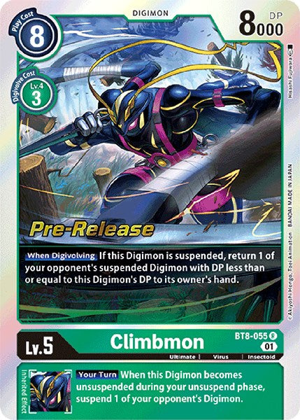 Climbmon (BT8-055 R) [New Awakening Pre-Release Cards]