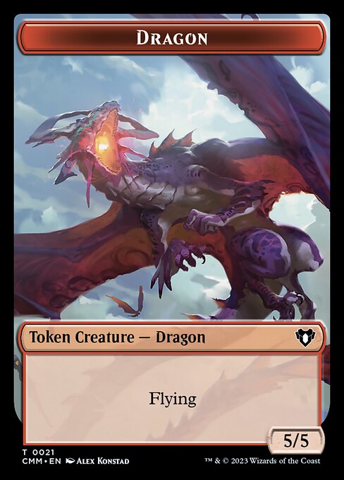 Human Soldier // Dragon (0021) Double-Sided Token (6 // 21) [Commander Masters]