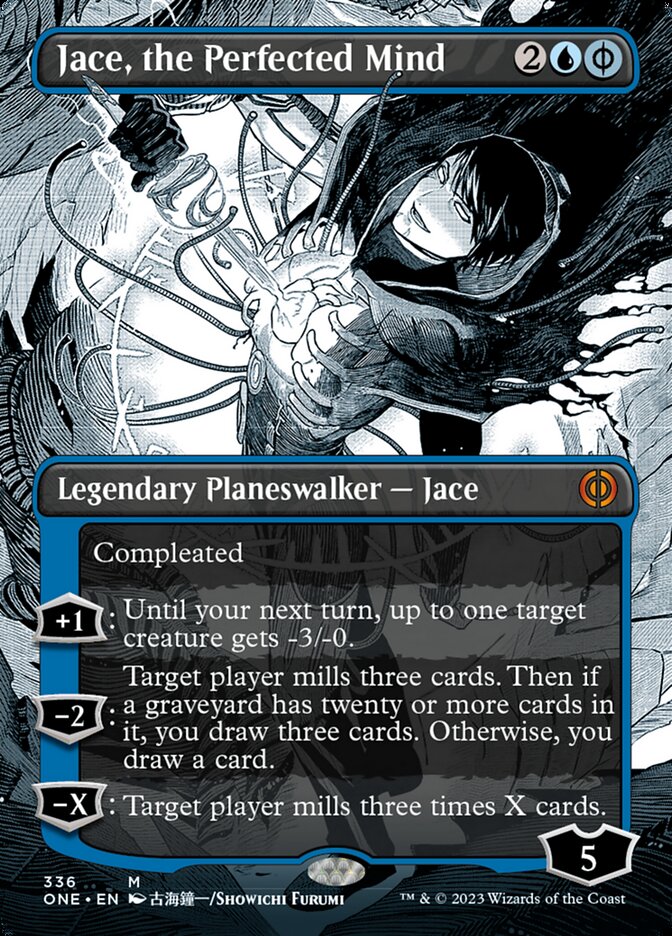 Jace, the Perfected Mind (Borderless) (336) [Phyrexia: All Will Be One]