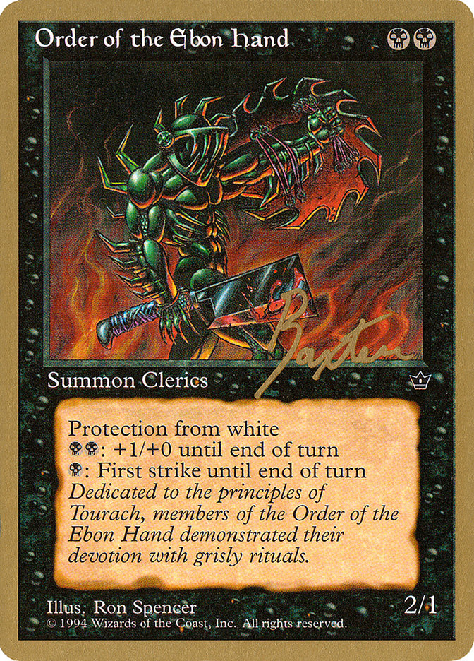 Order of the Ebon Hand (Spencer) - 1996 George Baxter (FEM) [World Championship Decks]