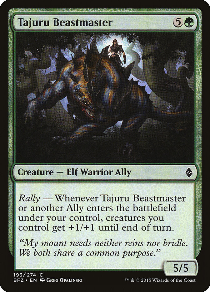 Tajuru Beastmaster (193) [Battle for Zendikar]
