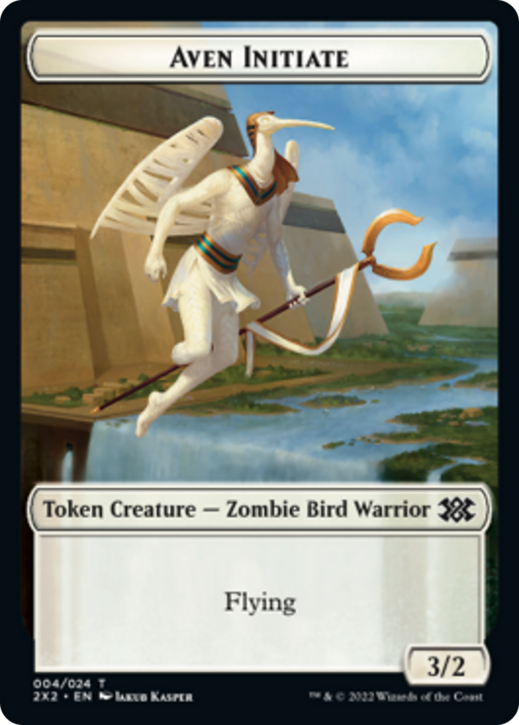 Spider // Aven Initiate Double-Sided Token (18 // 4) [Double Masters 2022]
