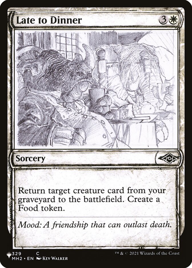 Late to Dinner (Showcase) (329/303) [The List Reprints]